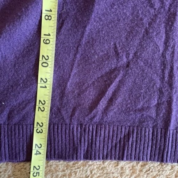 karen scott petite tops purple v neck PXL - Picture 3 of 5